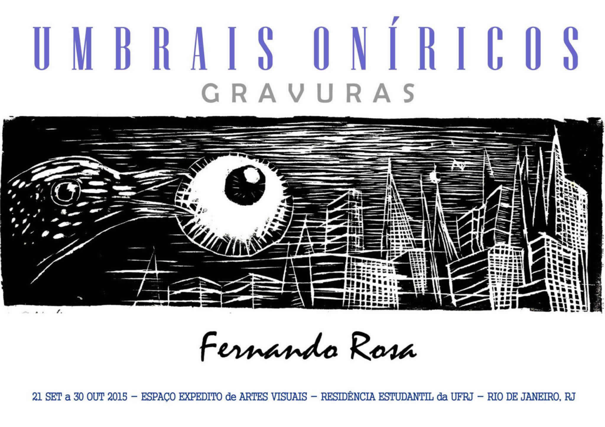 Cartaz da "Individual Umbrais Oníricos - Gravuras"